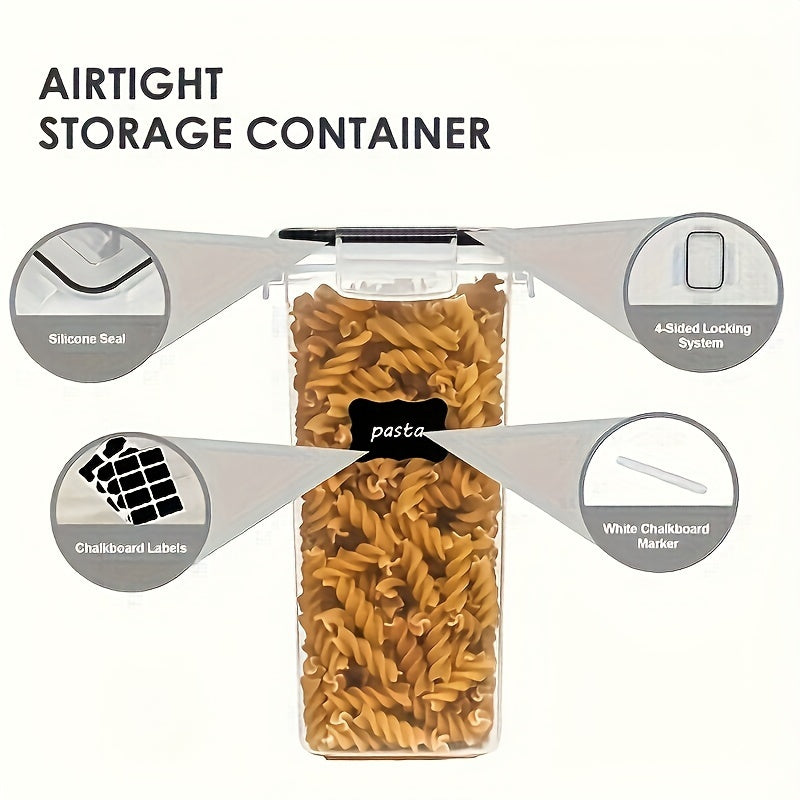 24pcs Premium Airtight Food Storage Containers Set - Containers for Kitchen Organization with Labels, Marker, and Stackable Design - Keep Spaghetti, Flour, Sugar, and Cereal Fresh for Longer with Easy Identification and Space