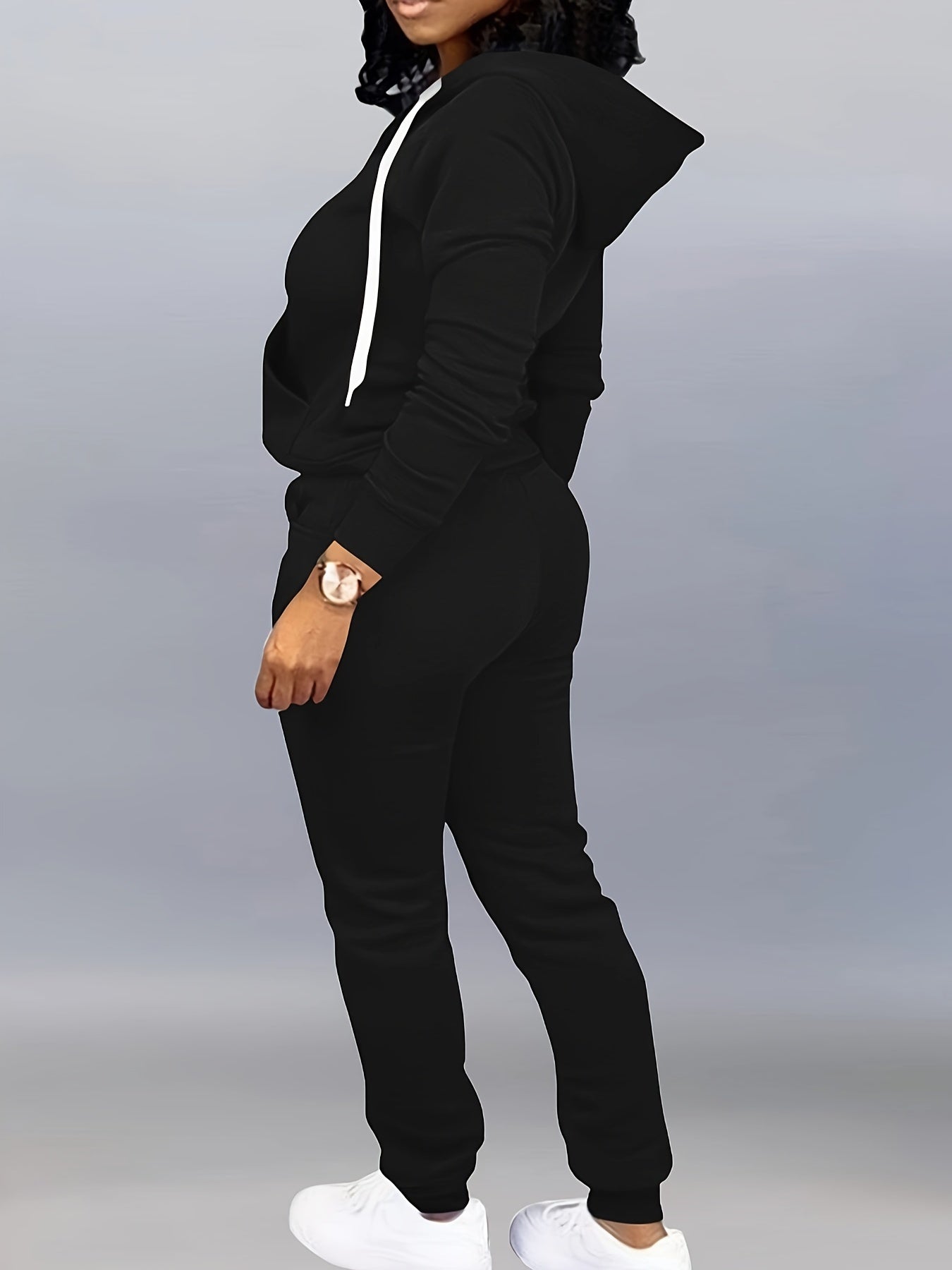 Two Piece Outfits For Women Jogging Suits Casual Jogger Tracksuit Long Sleeve Hoodie Sweatsuit Pants Sets