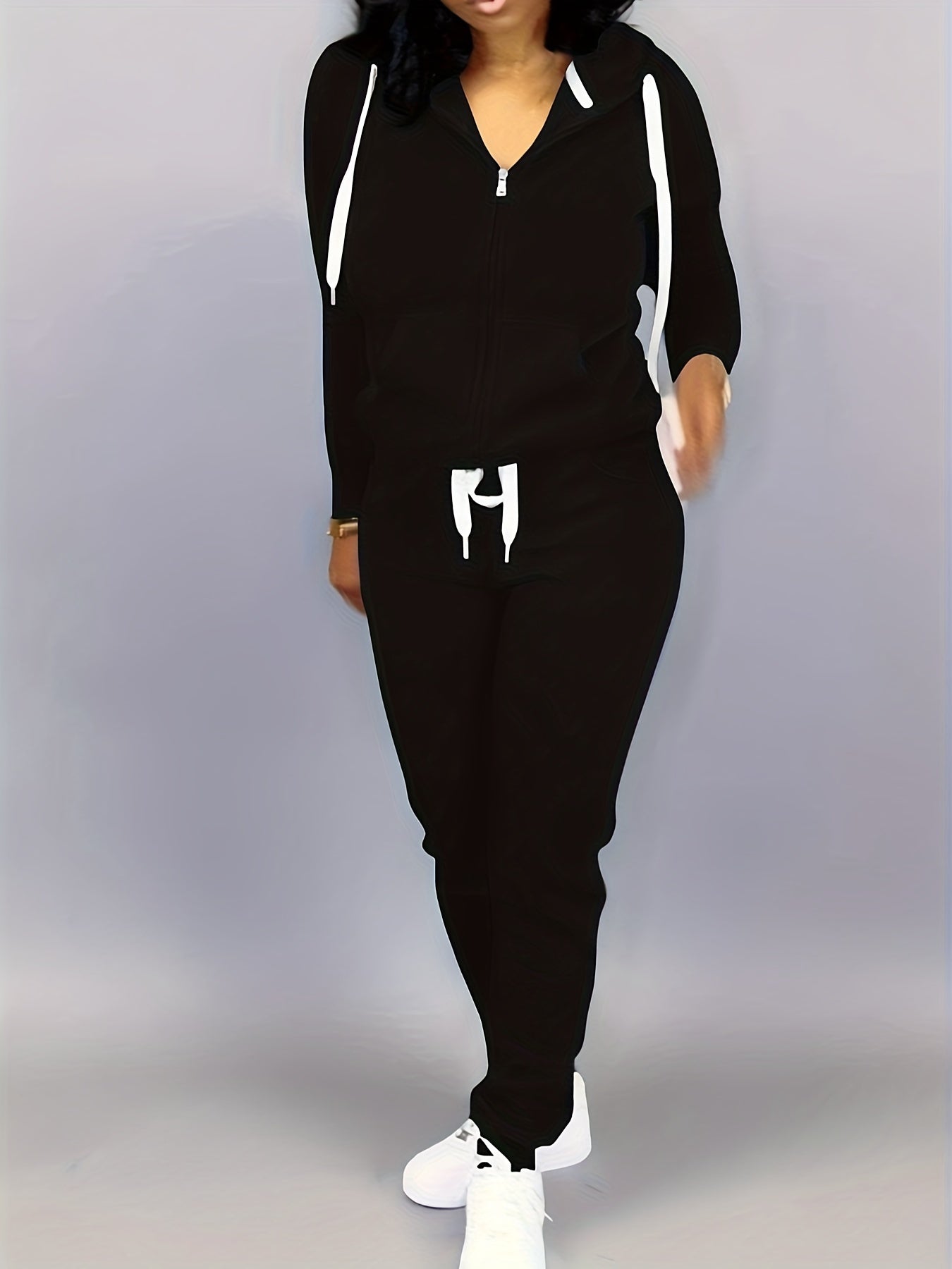 Two Piece Outfits For Women Jogging Suits Casual Jogger Tracksuit Long Sleeve Hoodie Sweatsuit Pants Sets