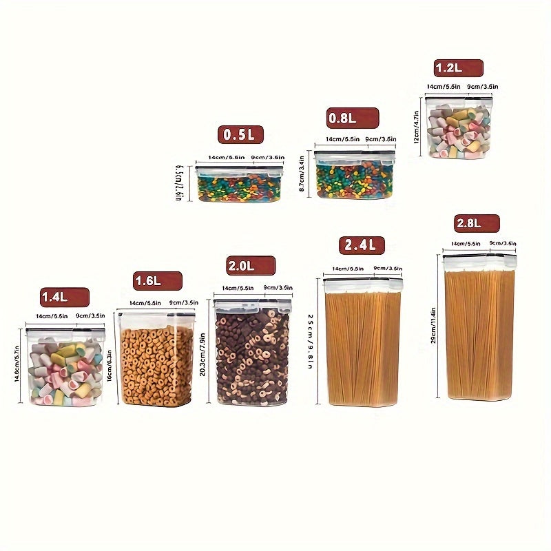 24pcs Premium Airtight Food Storage Containers Set - Containers for Kitchen Organization with Labels, Marker, and Stackable Design - Keep Spaghetti, Flour, Sugar, and Cereal Fresh for Longer with Easy Identification and Space