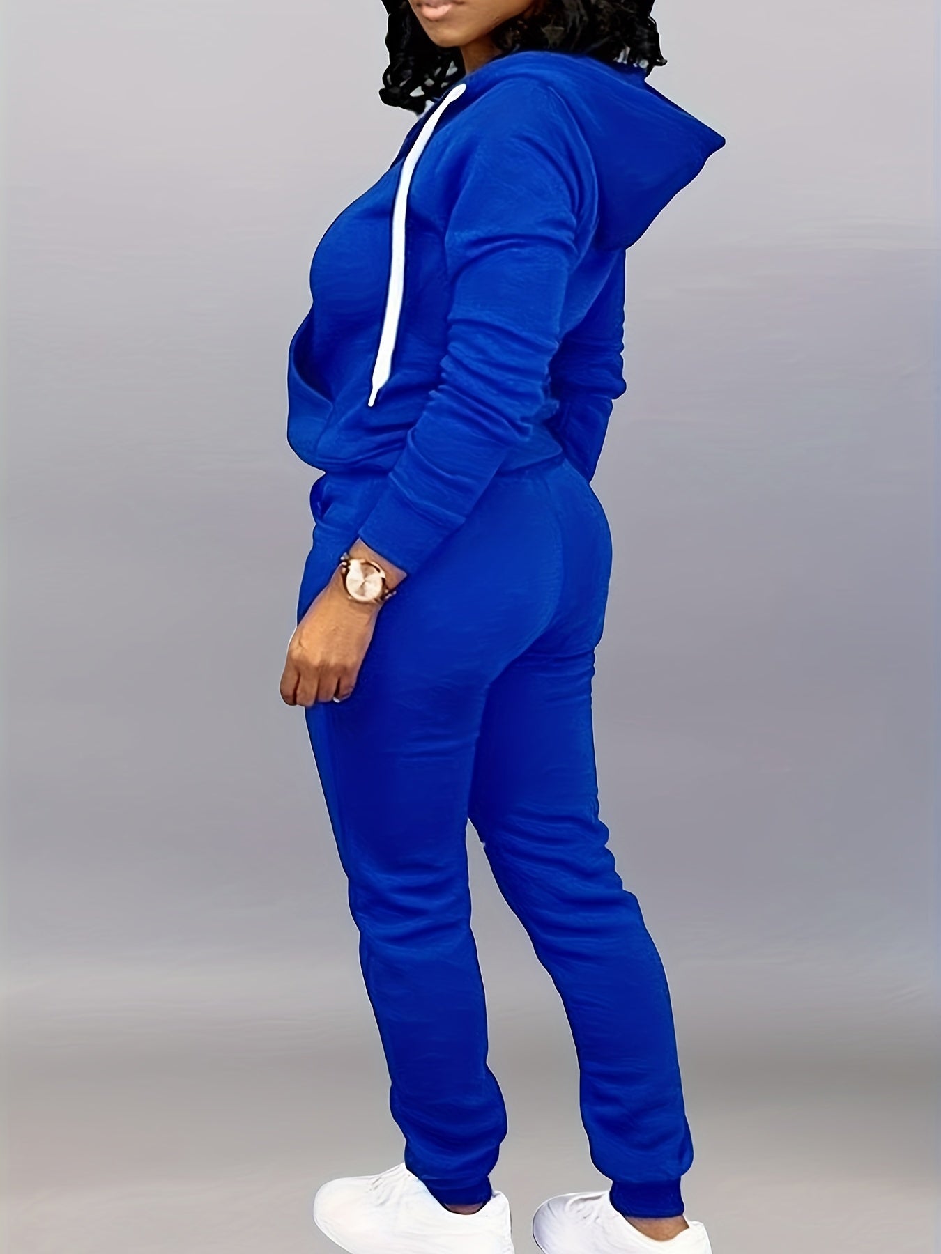 Two Piece Outfits For Women Jogging Suits Casual Jogger Tracksuit Long Sleeve Hoodie Sweatsuit Pants Sets
