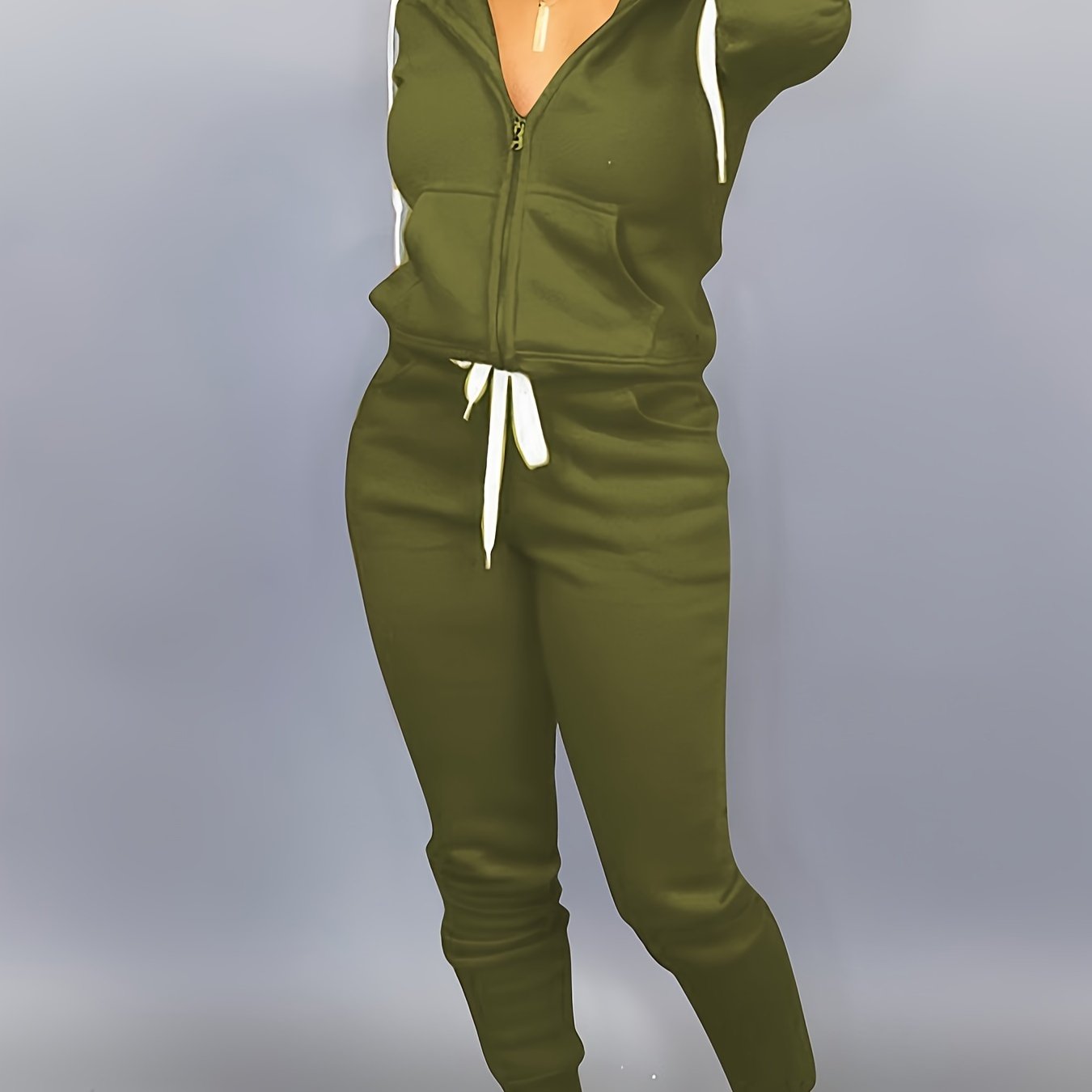 Two Piece Outfits For Women Jogging Suits Casual Jogger Tracksuit Long Sleeve Hoodie Sweatsuit Pants Sets