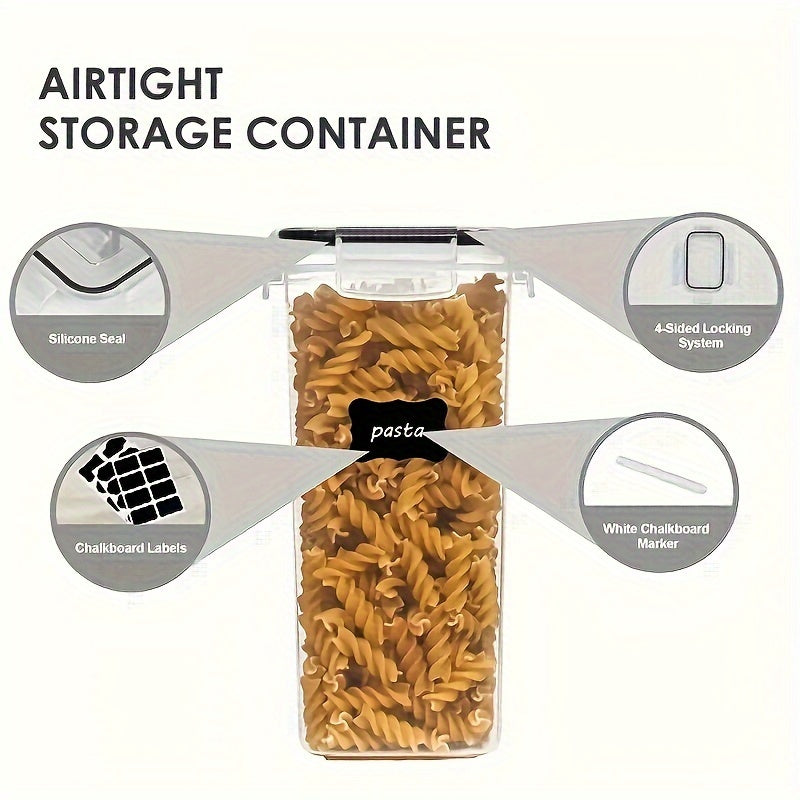 24pcs Premium Airtight Food Storage Containers Set - Containers for Kitchen Organization with Labels, Marker, and Stackable Design - Keep Spaghetti, Flour, Sugar, and Cereal Fresh for Longer with Easy Identification and Space