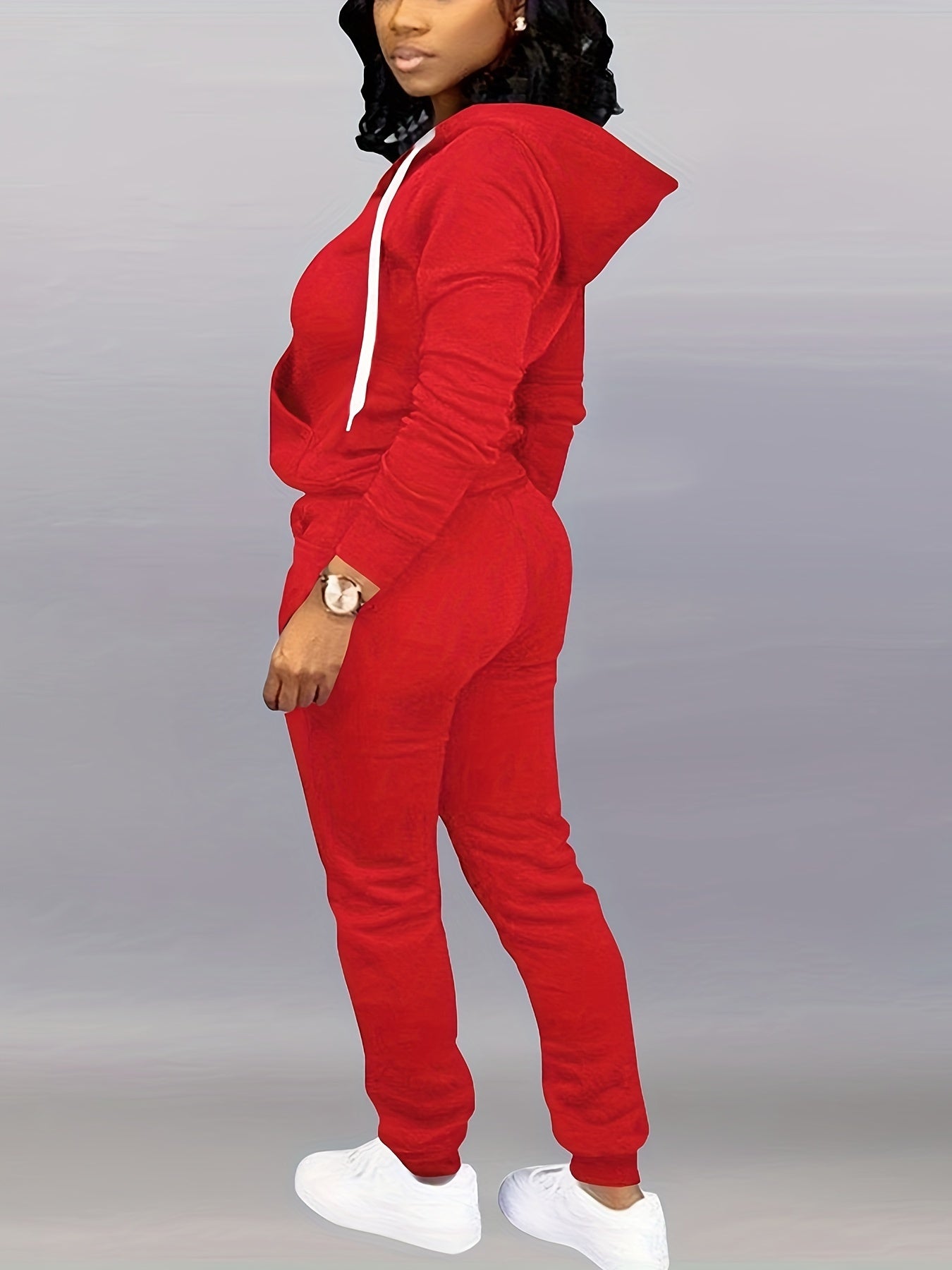 Two Piece Outfits For Women Jogging Suits Casual Jogger Tracksuit Long Sleeve Hoodie Sweatsuit Pants Sets