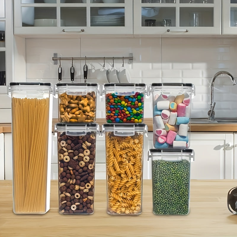 24pcs Premium Airtight Food Storage Containers Set - Containers for Kitchen Organization with Labels, Marker, and Stackable Design - Keep Spaghetti, Flour, Sugar, and Cereal Fresh for Longer with Easy Identification and Space
