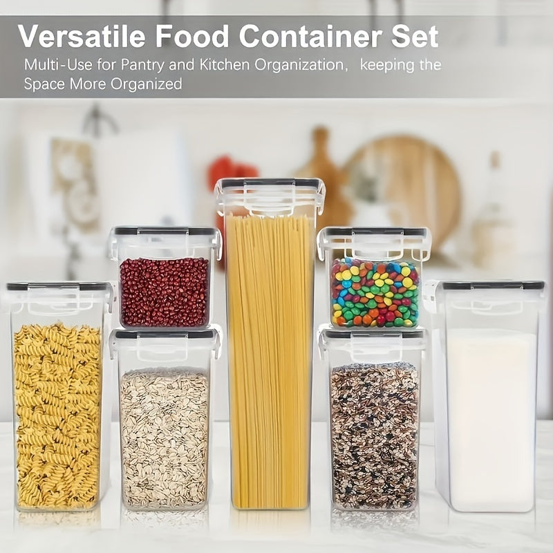 24pcs Premium Airtight Food Storage Containers Set - Containers for Kitchen Organization with Labels, Marker, and Stackable Design - Keep Spaghetti, Flour, Sugar, and Cereal Fresh for Longer with Easy Identification and Space