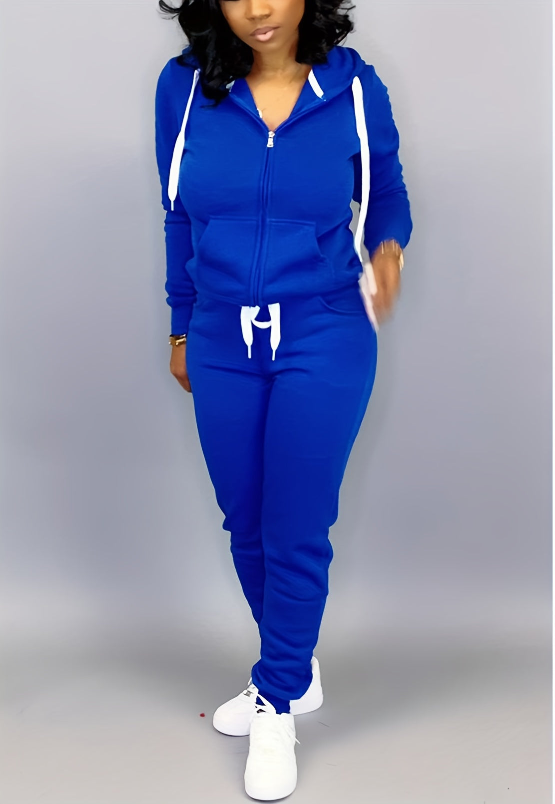 Two Piece Outfits For Women Jogging Suits Casual Jogger Tracksuit Long Sleeve Hoodie Sweatsuit Pants Sets