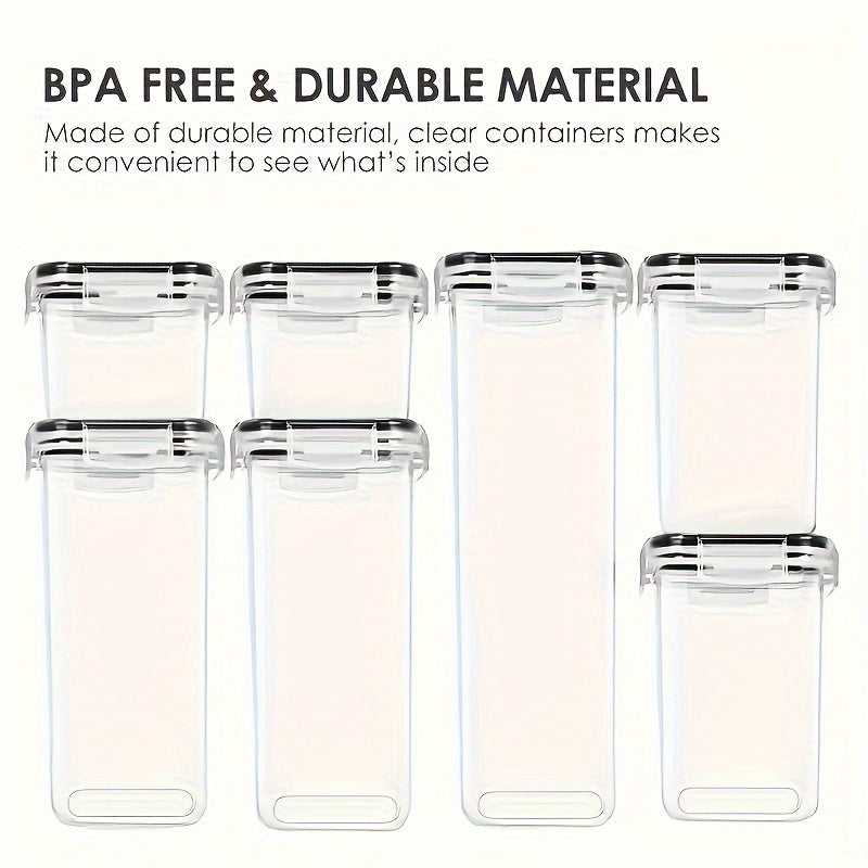 24pcs Premium Airtight Food Storage Containers Set - Containers for Kitchen Organization with Labels, Marker, and Stackable Design - Keep Spaghetti, Flour, Sugar, and Cereal Fresh for Longer with Easy Identification and Space