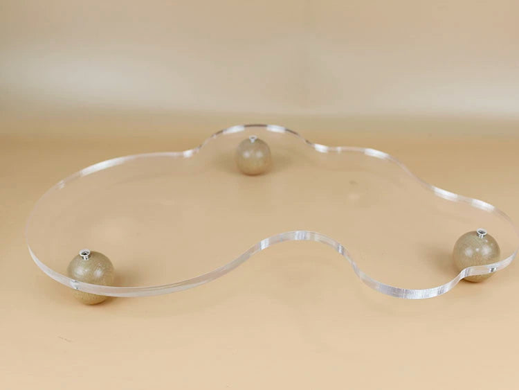 Wavy Acrylic Aromatherapy Tray Living Room Home Decoration Ornaments Desktop Cup Coffee Storage Tray Storage Rack