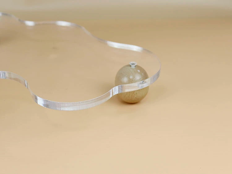 Wavy Acrylic Aromatherapy Tray Living Room Home Decoration Ornaments Desktop Cup Coffee Storage Tray Storage Rack
