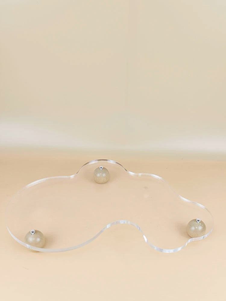 Wavy Acrylic Aromatherapy Tray Living Room Home Decoration Ornaments Desktop Cup Coffee Storage Tray Storage Rack