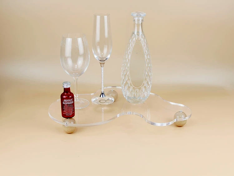 Wavy Acrylic Aromatherapy Tray Living Room Home Decoration Ornaments Desktop Cup Coffee Storage Tray Storage Rack