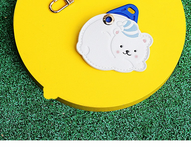 Cow Access Control Card Case Keychain Integrated Cute Animal Airtag Protective Cover Bus Pass Card Induction Bag Pendant