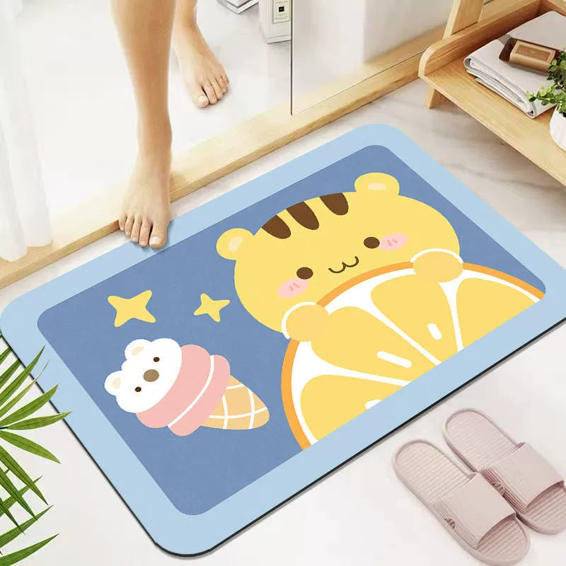 Bathroom Absorbent Floor Mat Toilet Floor Mat Bathroom Non-Slip Mat Toilet Floor Mats Bathroom Door Diatom Ooze Mat