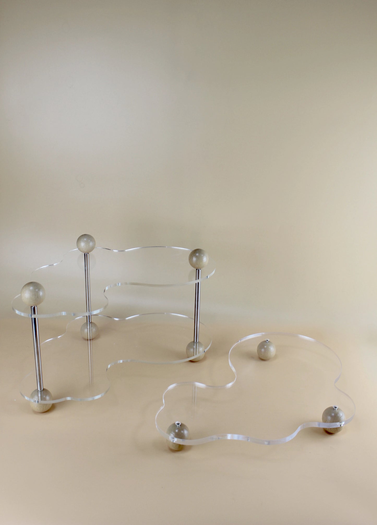 Wavy Acrylic Aromatherapy Tray Living Room Home Decoration Ornaments Desktop Cup Coffee Storage Tray Storage Rack