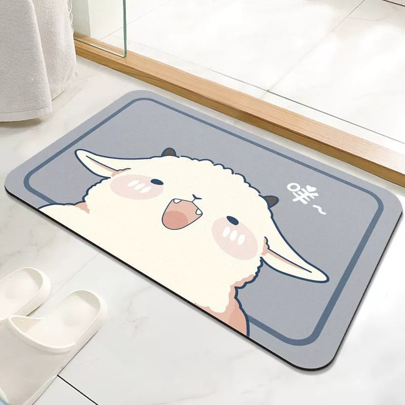 Bathroom Absorbent Floor Mat Toilet Floor Mat Bathroom Non-Slip Mat Toilet Floor Mats Bathroom Door Diatom Ooze Mat