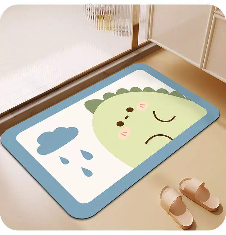Bathroom Absorbent Floor Mat Toilet Floor Mat Bathroom Non-Slip Mat Toilet Floor Mats Bathroom Door Diatom Ooze Mat