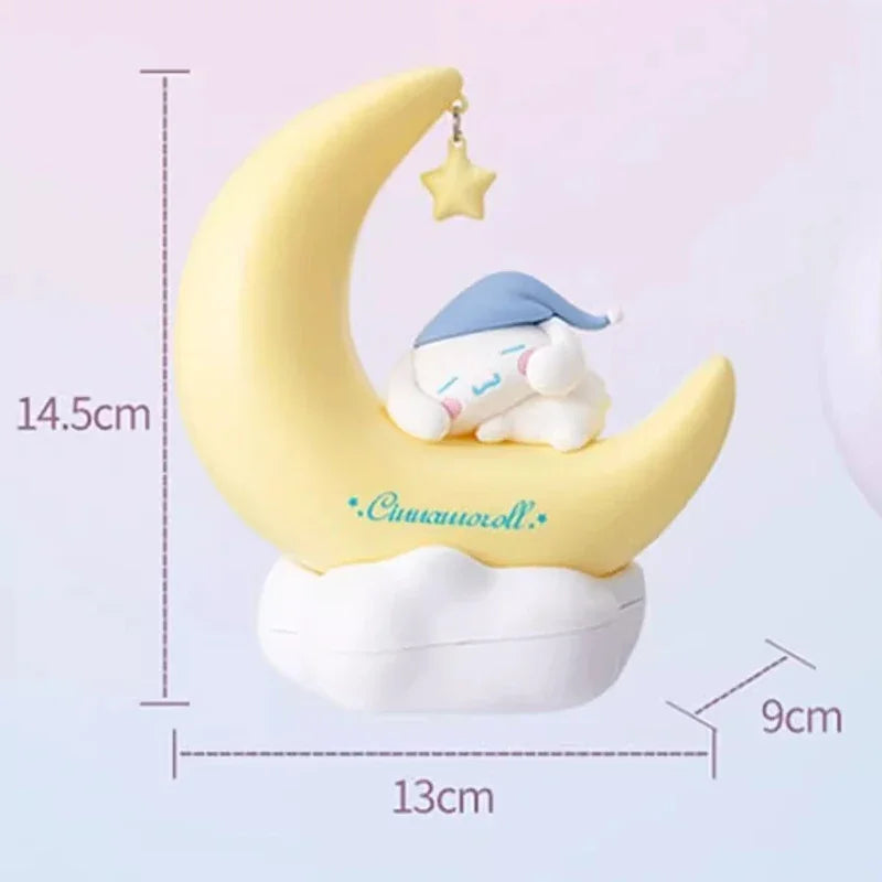 Sanrio Moon Bud Lamp Sweet Dream Led Light Kuromi Cinnamonroll Catoon Cute Bedroom Night Light Bedside Decor Lamp Gifts
