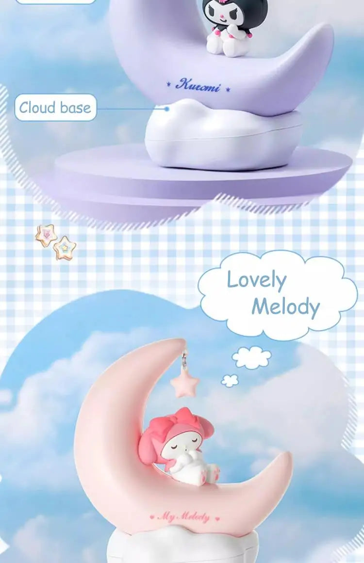 Sanrio Moon Bud Lamp Sweet Dream Led Light Kuromi Cinnamonroll Catoon Cute Bedroom Night Light Bedside Decor Lamp Gifts