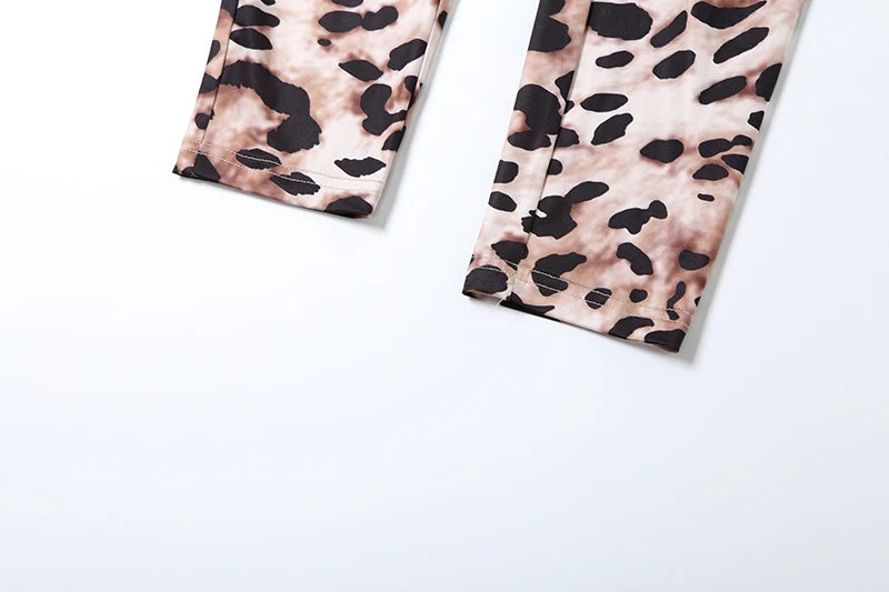 sexy Jumpsuit Women Sleeveless Trend Leopard Print Sleeveless Street Fit Stretch Activity Workout Overalls