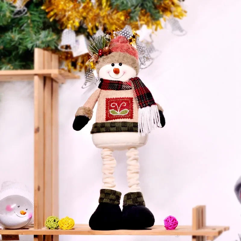 2024 Christmas Decorations Cute Stretchable Telescopic Doll Christmas Dolls Christmas Tree Ornaments Hanging Doll New Year Gift