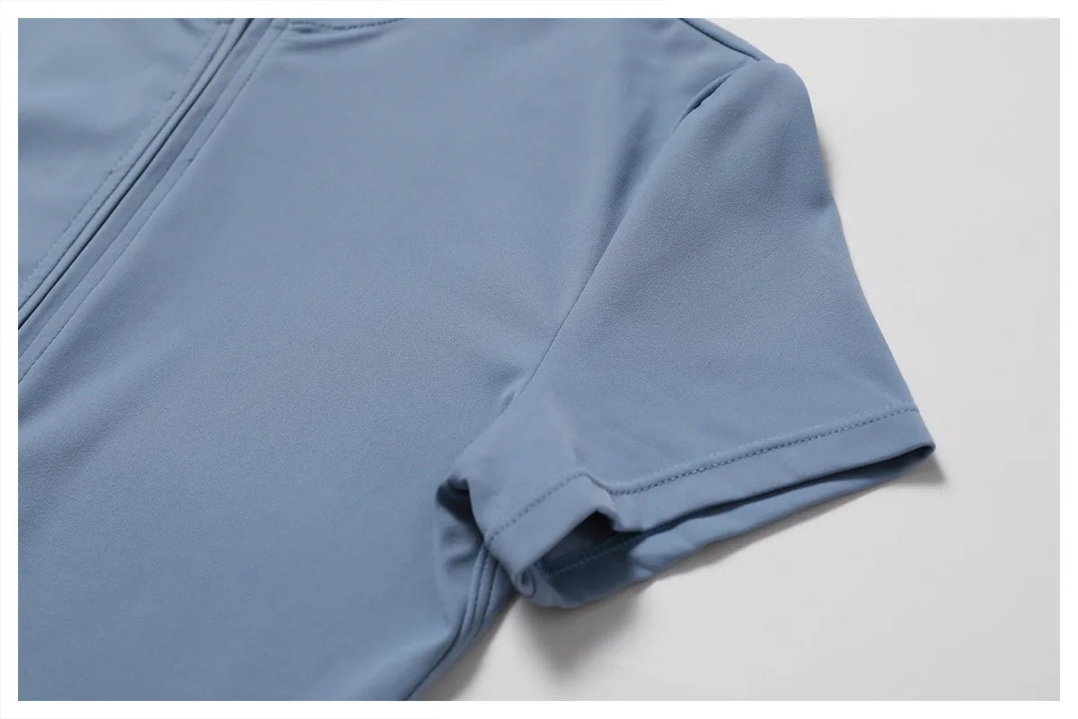 Summer Zipper Short Sleeve Yoga Bodysuit Women's Jumpsuits Yoga Set Gym Clothes Push-up Workout Tracksuit Dance Fitness Bodysuit