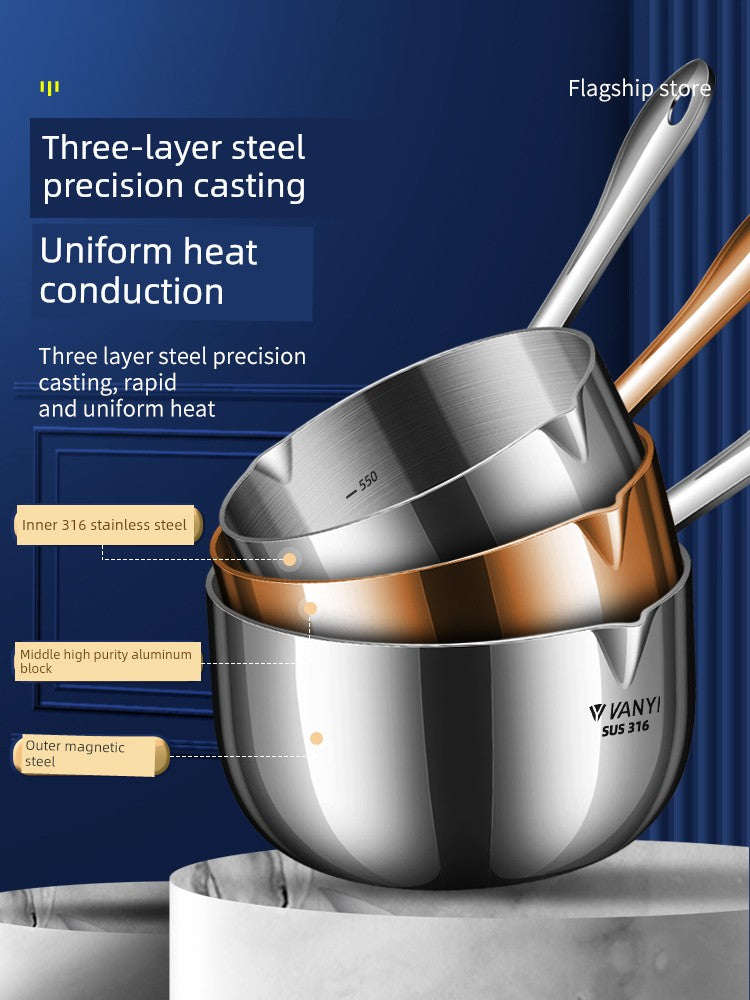 Instant Noodle Pot Porridge Baby Food Supplement Integrated Stainless Steel