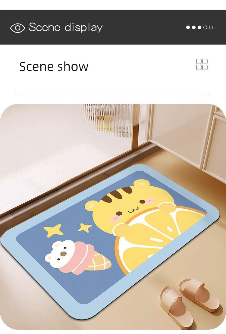 Bathroom Absorbent Floor Mat Toilet Floor Mat Bathroom Non-Slip Mat Toilet Floor Mats Bathroom Door Diatom Ooze Mat