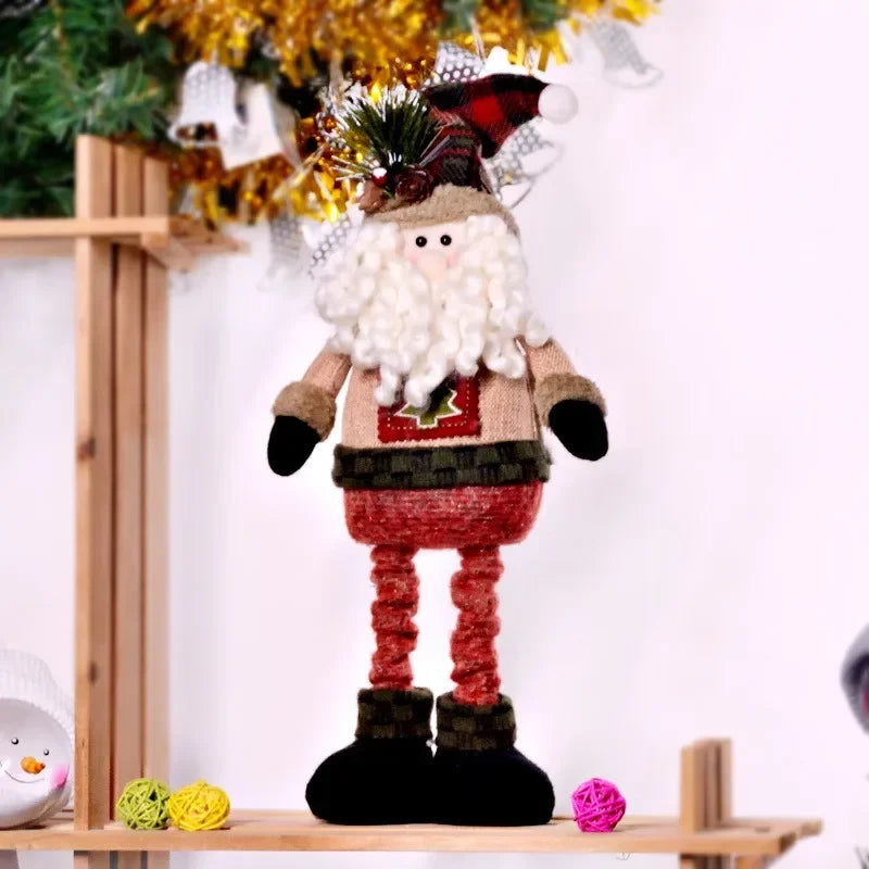2024 Christmas Decorations Cute Stretchable Telescopic Doll Christmas Dolls Christmas Tree Ornaments Hanging Doll New Year Gift