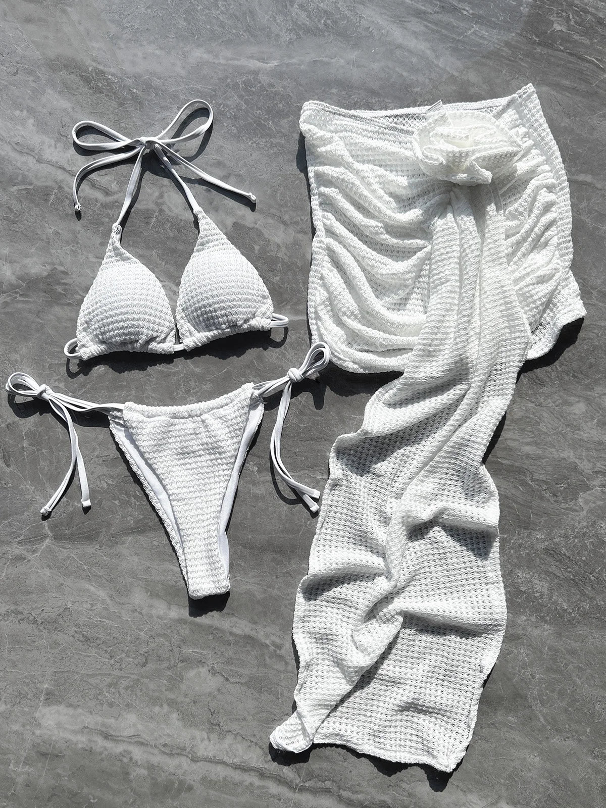 3 Piece Bikini Women Swimsuit 2023 Female Swimwear Skirt Beachwear Brazil Biquini Swimming Suit Bathing Suit Micro Bikini Set