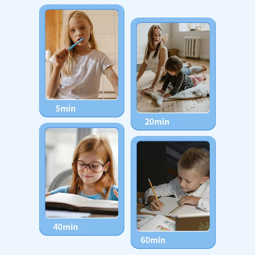 Kids Children Reminder Time Management Tool Visual Timer Night Light Ultra Silent Alarm Clock 60 Minutes Countdown Timer