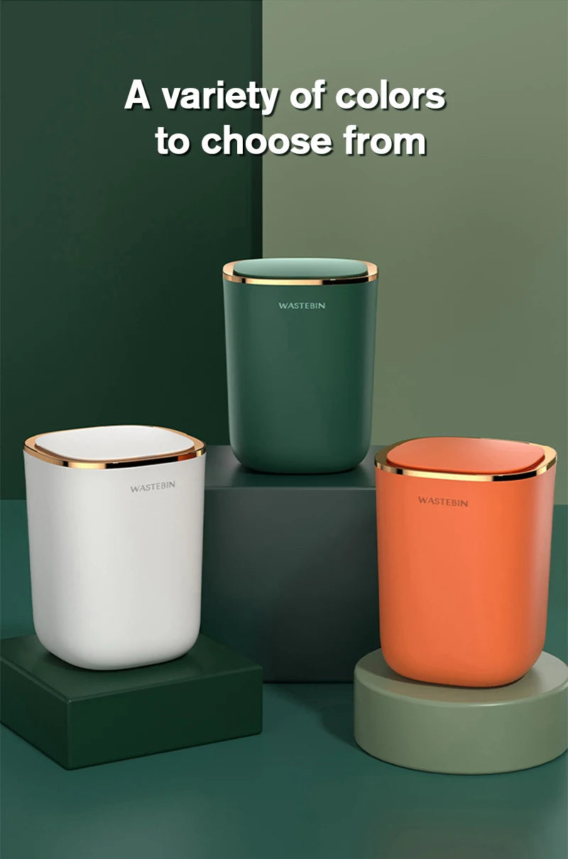 Bathroom Smart Sensor Trash Can,12L Trash Can with Lid Electric Garbage Bin Waterproof Trash Can for Kitchen,Bathroom,Bedroom