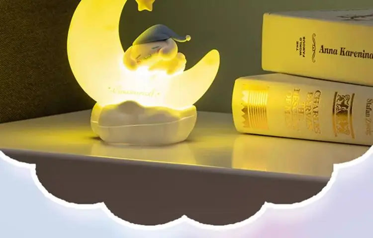 Sanrio Moon Bud Lamp Sweet Dream Led Light Kuromi Cinnamonroll Catoon Cute Bedroom Night Light Bedside Decor Lamp Gifts