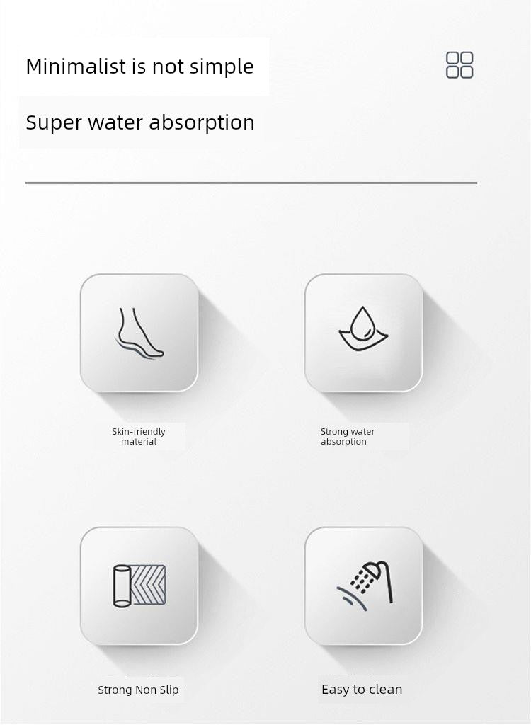 Bathroom Absorbent Floor Mat Toilet Floor Mat Bathroom Non-Slip Mat Toilet Floor Mats Bathroom Door Diatom Ooze Mat