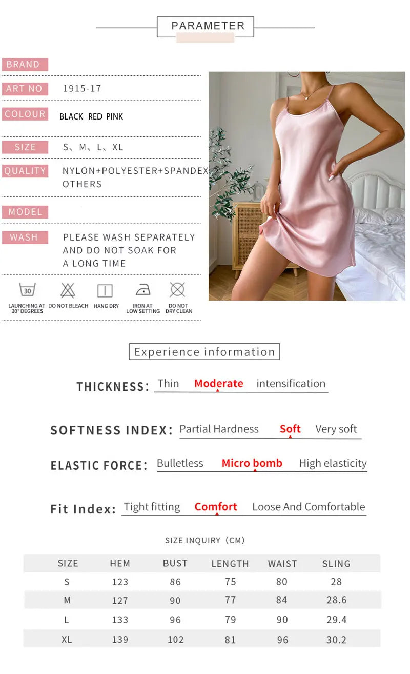 New Sexy Women's Elegant Solid Color Silk Sleeveless Dress Fashion Light V Satin Evening Soothing Strapless Mini Dresses