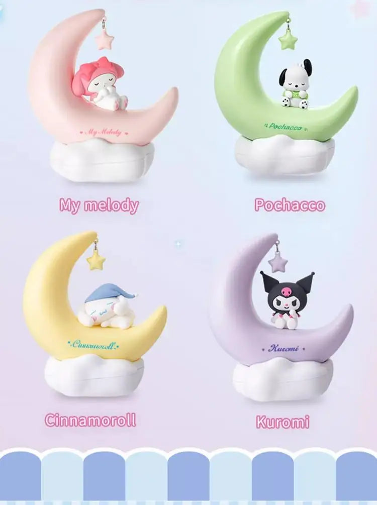 Sanrio Moon Bud Lamp Sweet Dream Led Light Kuromi Cinnamonroll Catoon Cute Bedroom Night Light Bedside Decor Lamp Gifts