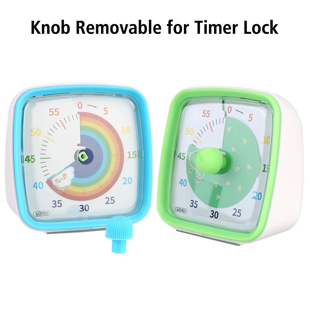 Kids Children Reminder Time Management Tool Visual Timer Night Light Ultra Silent Alarm Clock 60 Minutes Countdown Timer