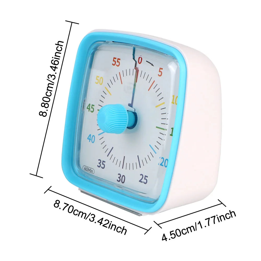 Kids Children Reminder Time Management Tool Visual Timer Night Light Ultra Silent Alarm Clock 60 Minutes Countdown Timer