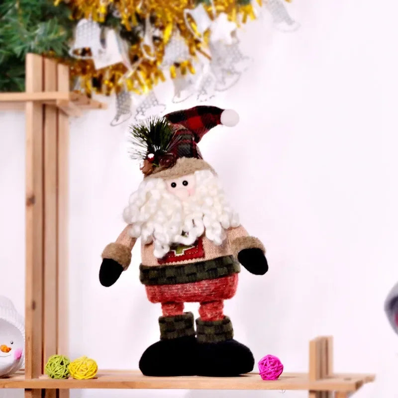 2024 Christmas Decorations Cute Stretchable Telescopic Doll Christmas Dolls Christmas Tree Ornaments Hanging Doll New Year Gift