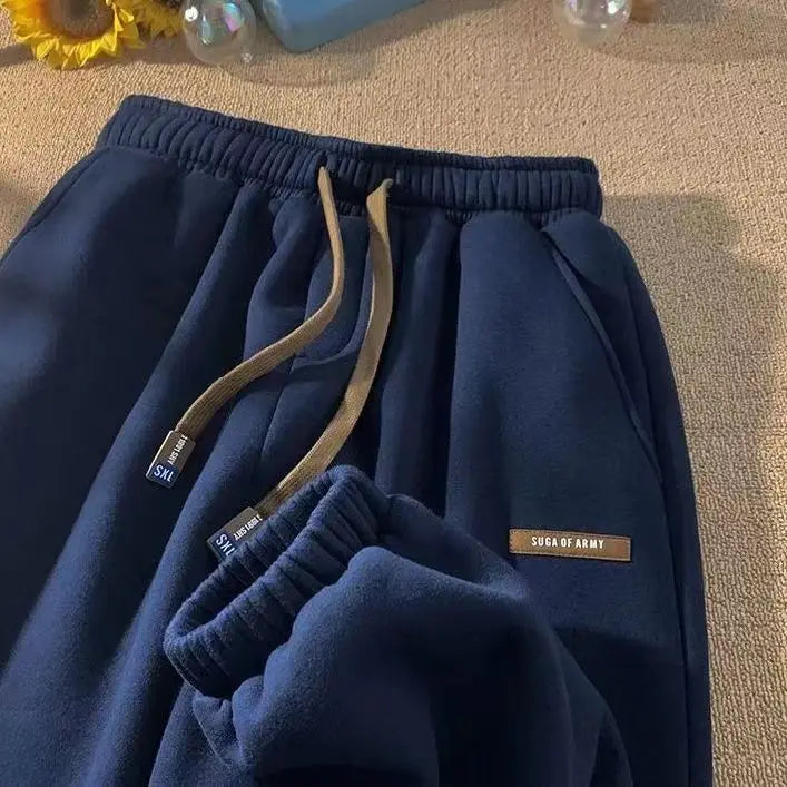 Fleece Sweatpants Women Winter Warm Pants Casual Harlan Pants Loose Lamb Fleece Ankle-Length Trousers Thicke Warm Sweatpants