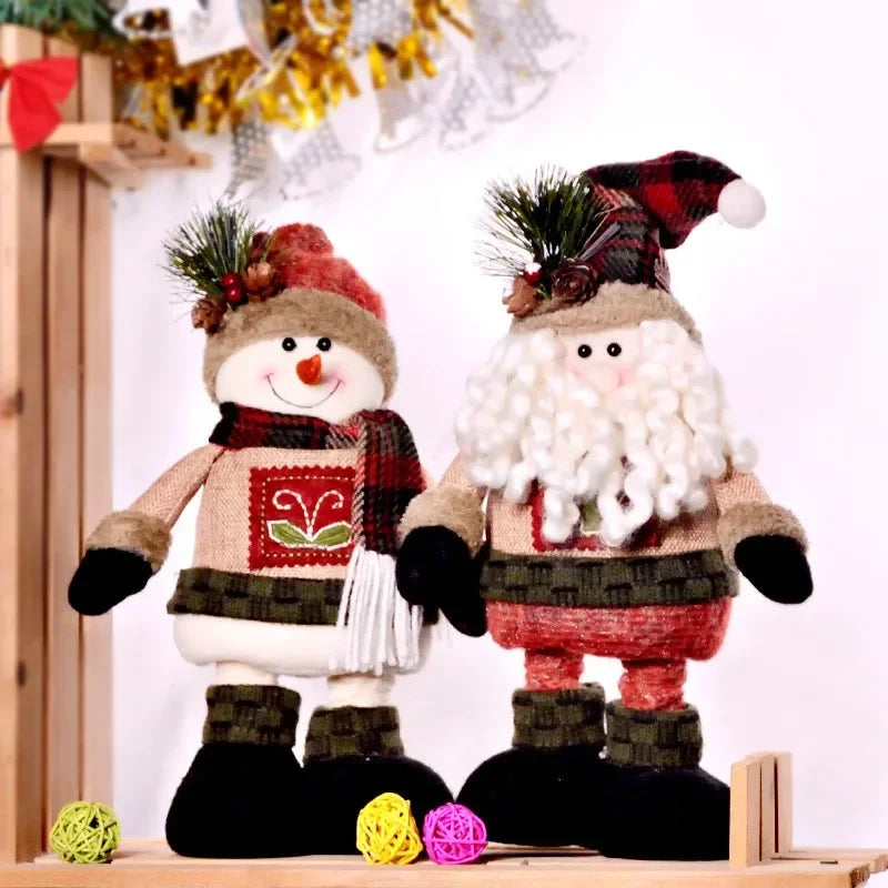 2024 Christmas Decorations Cute Stretchable Telescopic Doll Christmas Dolls Christmas Tree Ornaments Hanging Doll New Year Gift