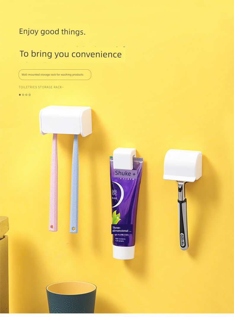 Rice Wooden Mirror Facial Cleanser Skin Care Products Plastic Hanging Clip