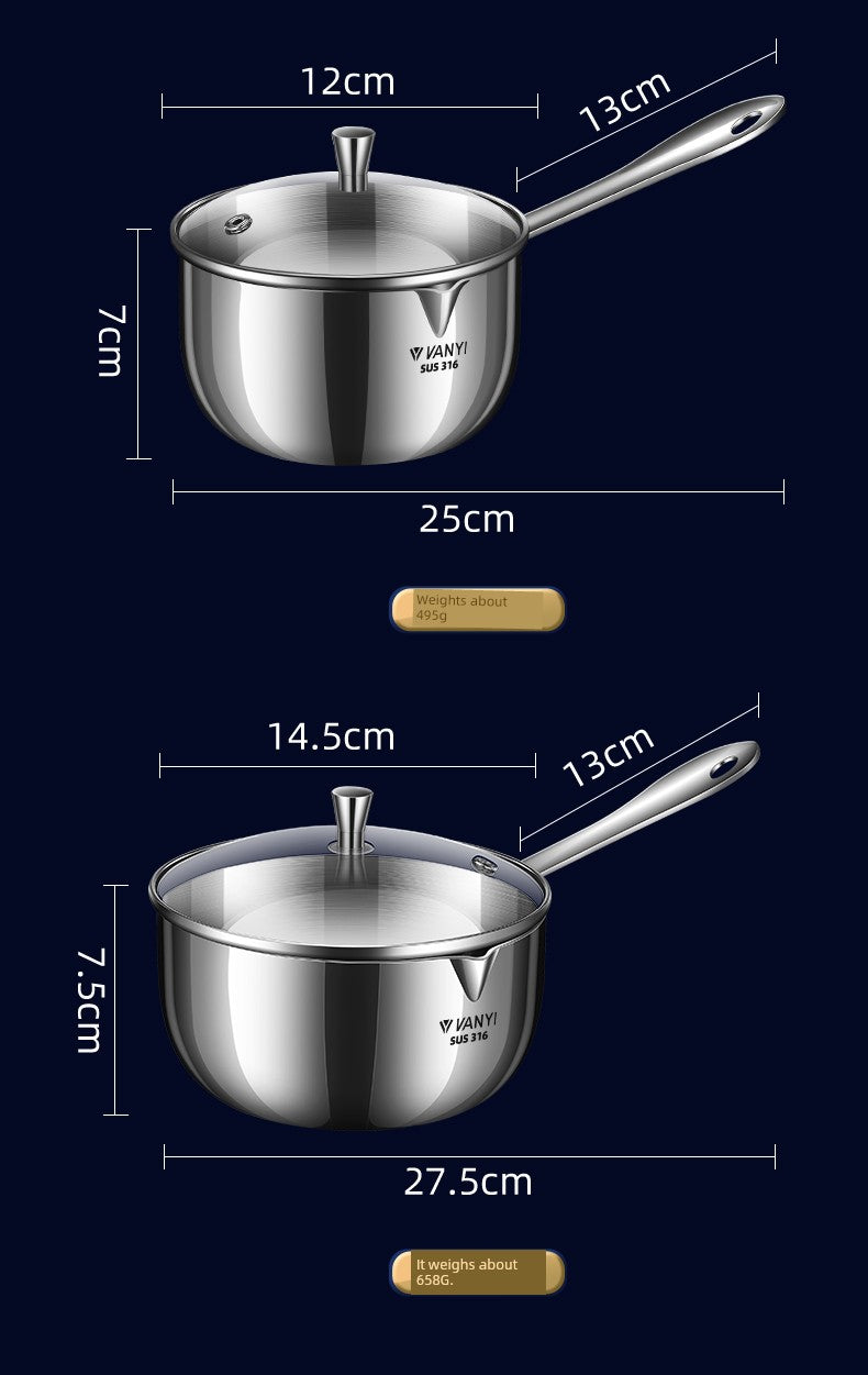 Instant Noodle Pot Porridge Baby Food Supplement Integrated Stainless Steel