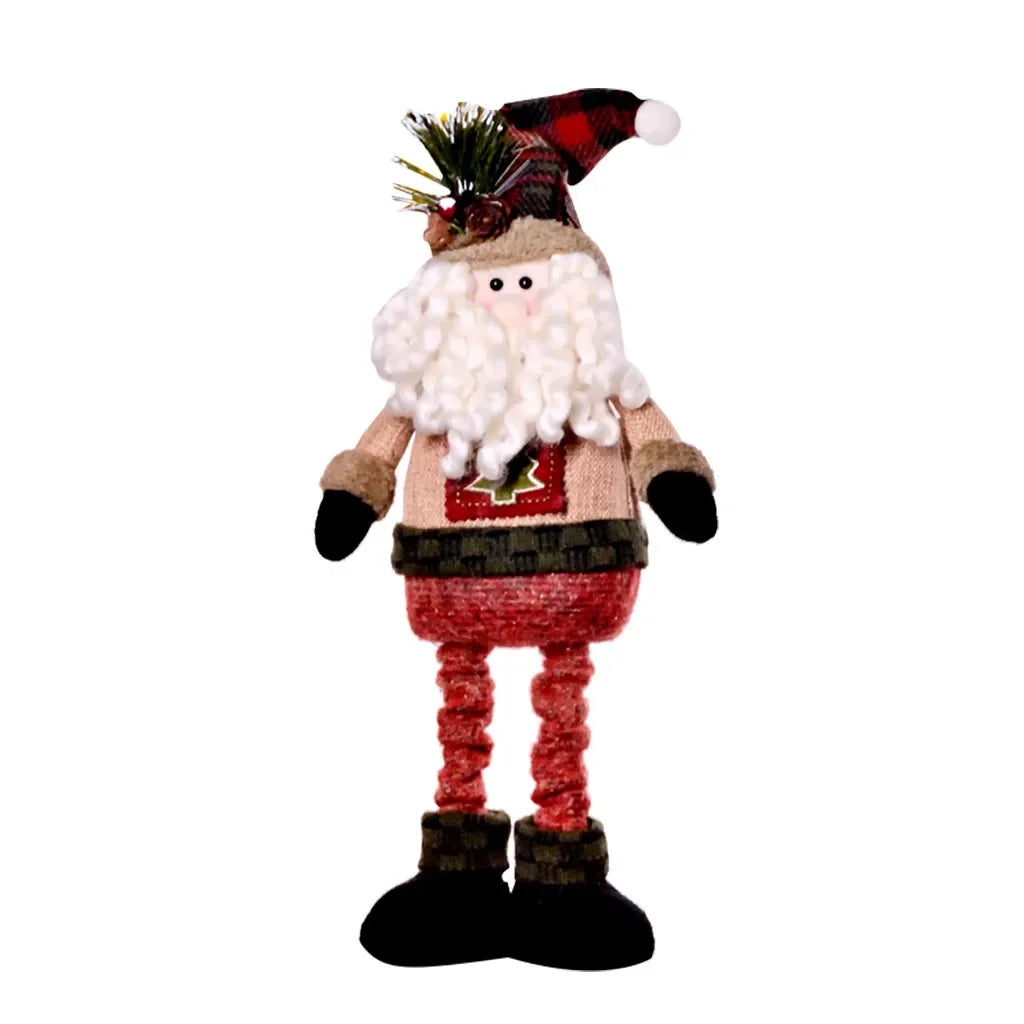 2024 Christmas Decorations Cute Stretchable Telescopic Doll Christmas Dolls Christmas Tree Ornaments Hanging Doll New Year Gift