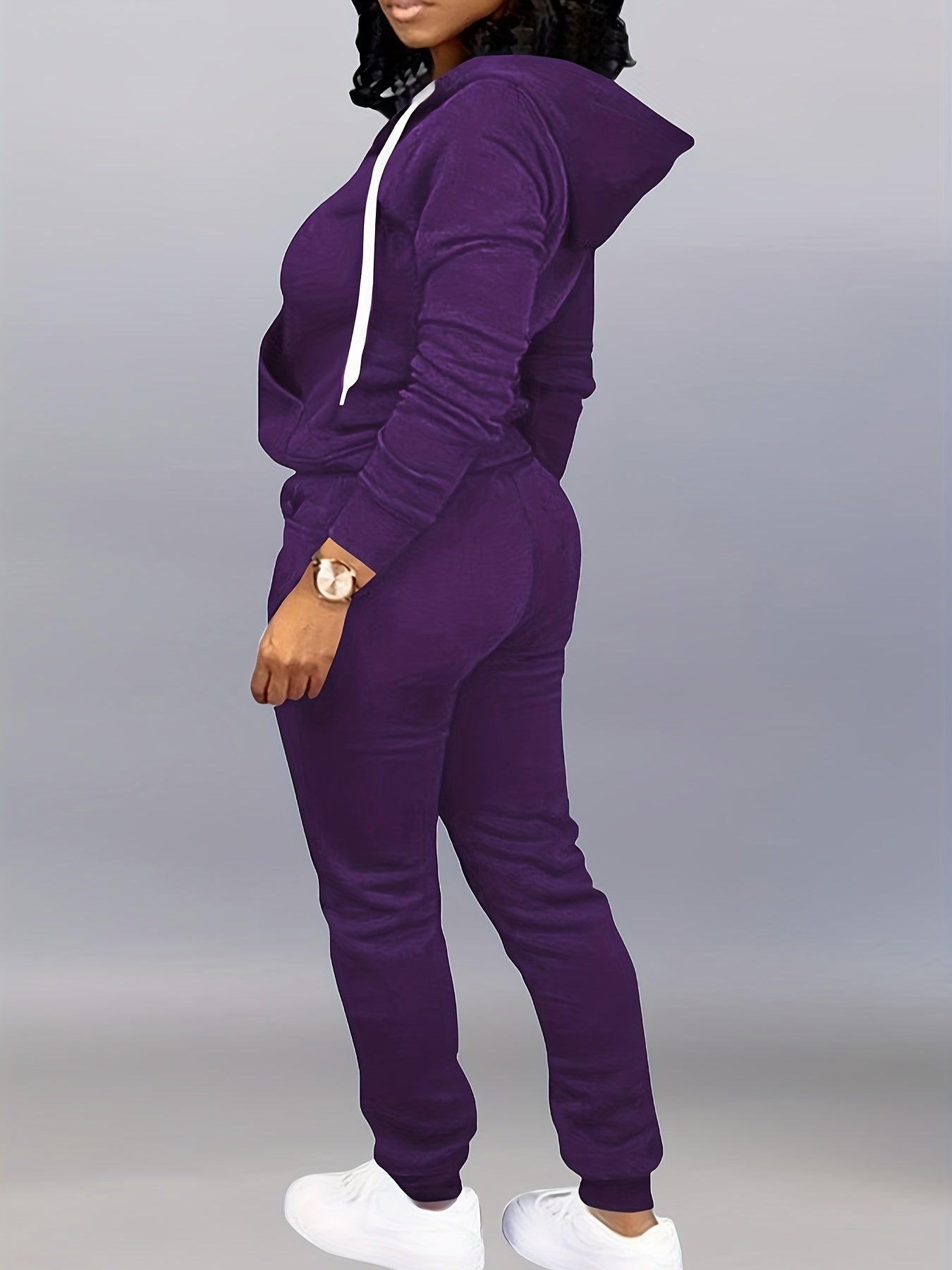 Two Piece Outfits For Women Jogging Suits Casual Jogger Tracksuit Long Sleeve Hoodie Sweatsuit Pants Sets
