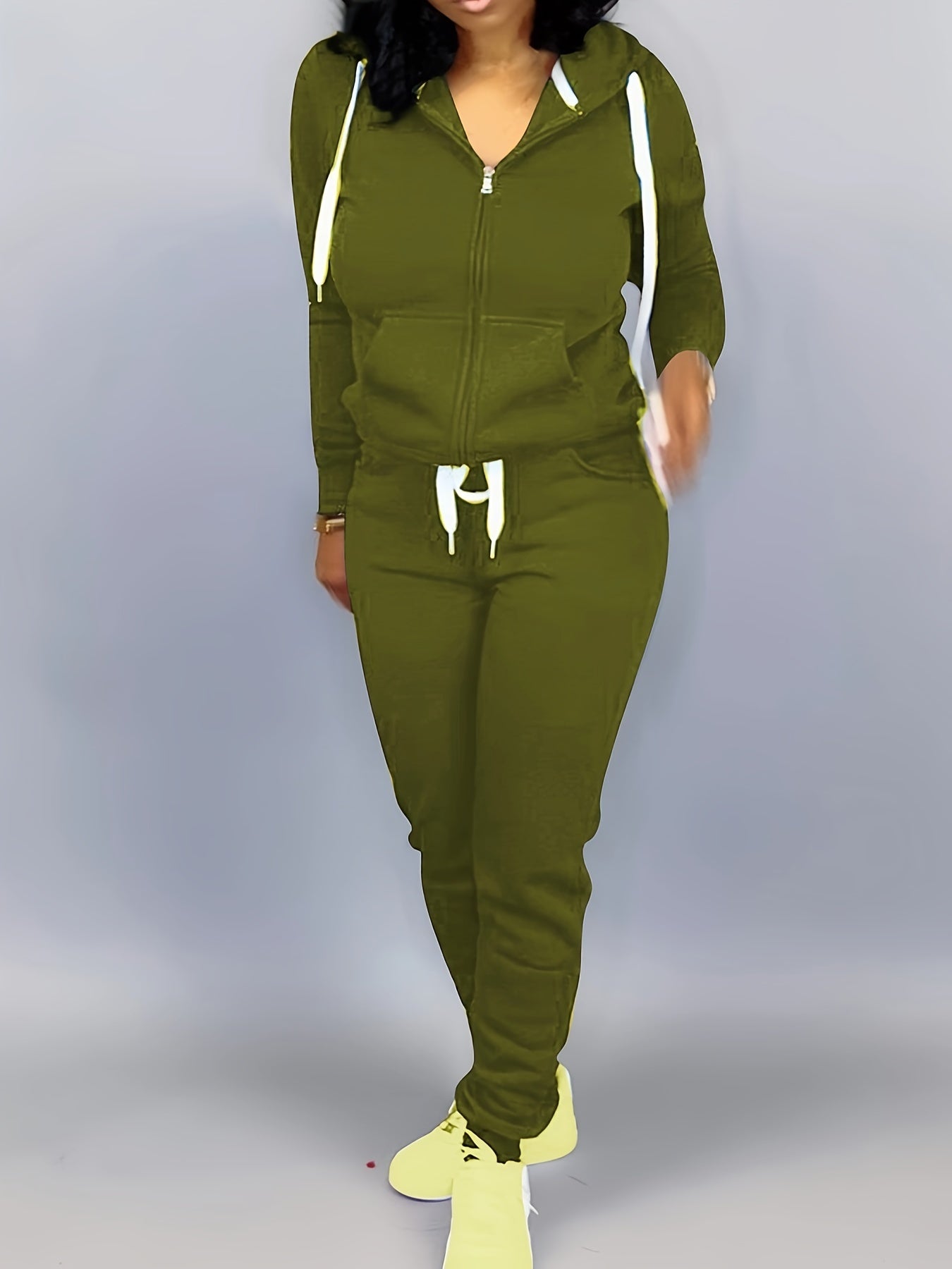 Two Piece Outfits For Women Jogging Suits Casual Jogger Tracksuit Long Sleeve Hoodie Sweatsuit Pants Sets