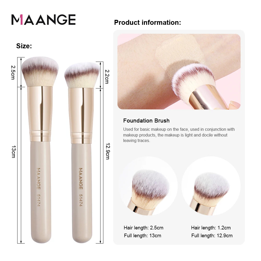 MAANGE Gift Box 4 Pieces Face Makeup Brushes Kit Foundation Concealer Soft Bristles Flawless Beauty Tool For Women Facial Makeup