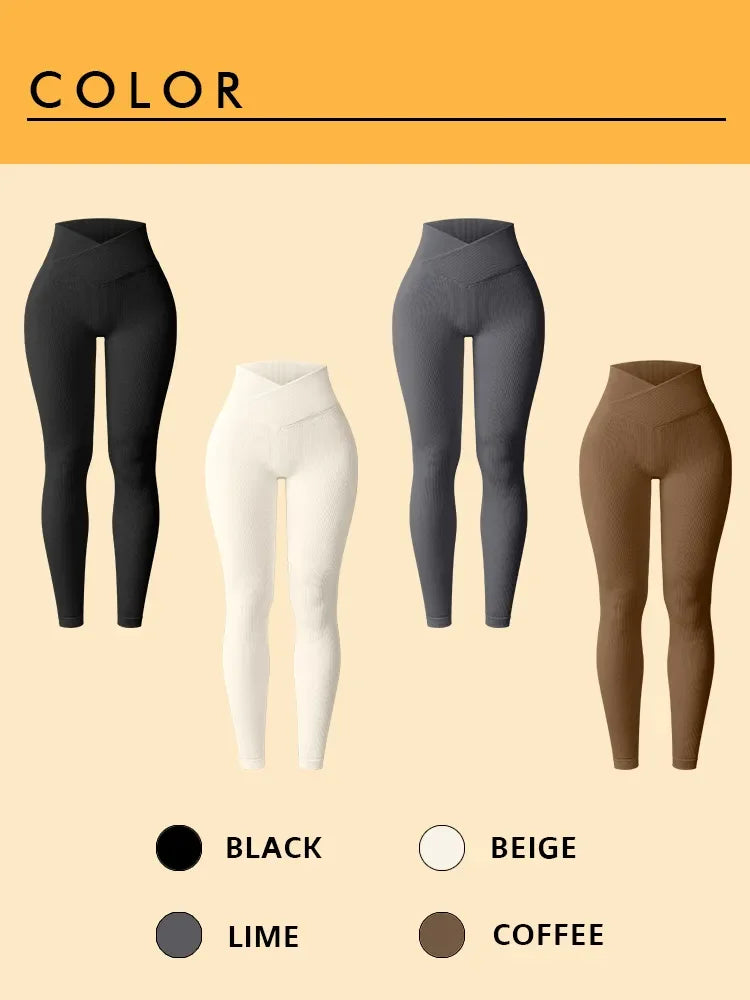 New Winter Women Yoga Thread High Waist Buttock Lifting Seamless Clothes Winter New High Waist Hip Lifting Sports Fitness Pants