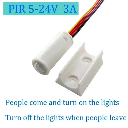 3.7V-24V LED PIR Automatic Sensor Light Switch Infrared Motion Sensor LED Night Light Home Indoor Outdoor Sensor Light Customize