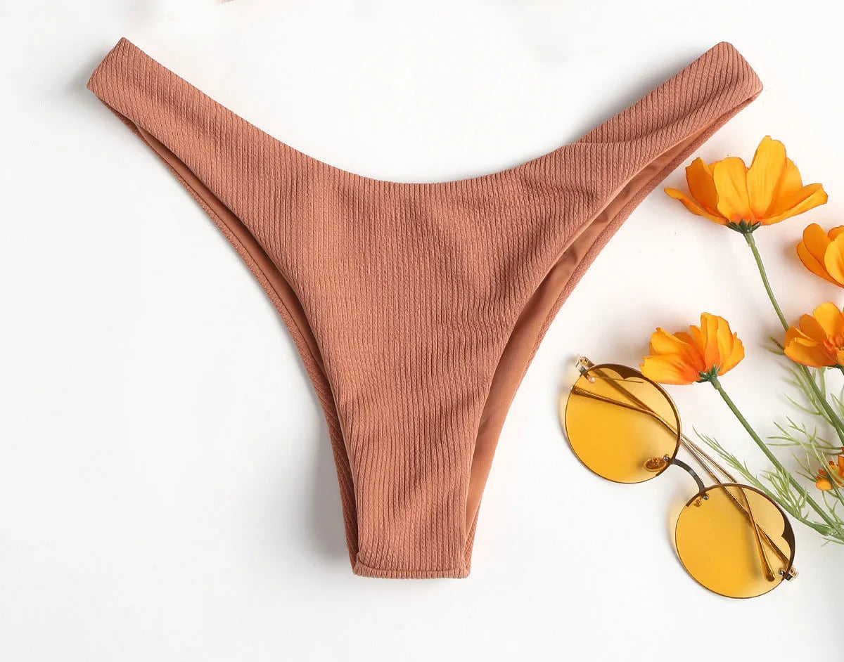 Women's Sexy Tube Top Bow Split Bikini Swimsuit Swim trunks Swimming Suit For Women Biquini Traje De Bano Pants Bikini Badeanzug